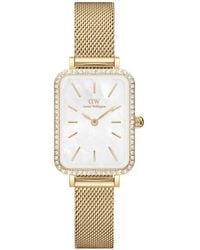 Daniel Wellington - Accessoires ,Geel ,Gouden Quadro Dameshorloge - Lyst