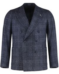 Tagliatore - Prince-Of-Wales Wollen Jas - Lyst