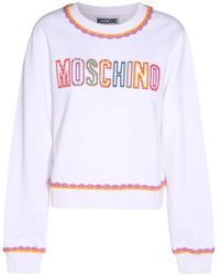 Moschino - Sweater Met Macramé Afwerking - Lyst