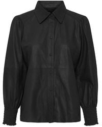 Btfcph - Overhemden ,Zwart ,Leer Zwarte Blouse 3/4 Mouw - Lyst