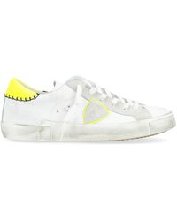 Philippe Model - Sneakers paris x in pelle bianca e gialla - Lyst