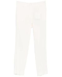 Marella - Broeken ,Wit ,Leer Mlmcaro Cropped Broek - Lyst