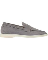 SCAROSSO - Schoenen ,Grijs ,Suède Luciana Loafers - Lyst