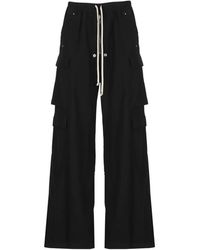 Rick Owens - Schwarze cargo hose elastischer bund kordelzug - Lyst