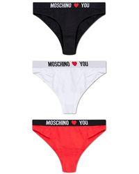 Moschino - Dreierpack Logo Slips - Lyst