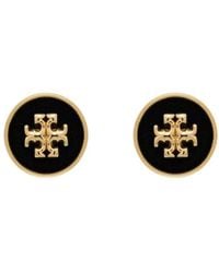 Tory Burch - Icon Enamel Circle Stud Earrings - Lyst