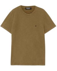 Dondup - Tops ,Bruin ,Katoen Casual Katoenen T-Shirt Voor Mannen - Lyst