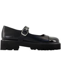 CAREL PARIS - Schwarze Leder Knöchelriemen Sandalen - Lyst