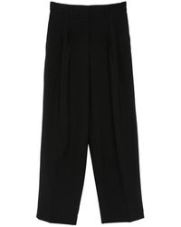 Calvin Klein - Perfect Wide Leg Pleated Broeken - Lyst