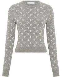 Marine Serre - Round-Neck Knitwear - Lyst