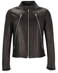 Maison Margiela - 5-Zip Leren Jas - Lyst
