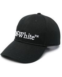 Off-White c/o Virgil Abloh - Schwarze baumwoll-six-panel-mütze,schwarze hüte im stil,bestickte baumwollmütze - Lyst