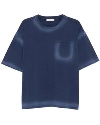 YMC - Tops ,Blauw ,Katoen Triple Pocket T-Shirt - Lyst