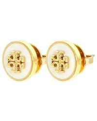 Tory Burch - Icon Enamel Circle-Stud Ohrringe - Lyst