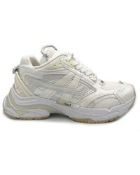 Ash - Schoenen ,Wit ,Leer Leren En Stoffen Sneakers Met Veters - Lyst