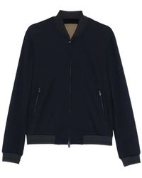 Corneliani - Jassen ,Blauw ,Wol Wollen Bomberjack - Lyst