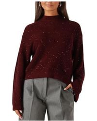 Beaumont Organic - Truien & Vesten ,Rood ,Katoen Bordeaux Pullover Voor Vrouwen - Lyst