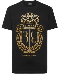 Billionaire - T-Shirt Ronde Hals Ss Crest - Lyst