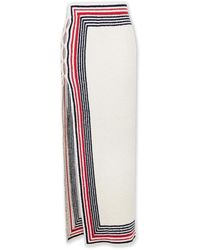 Rabanne - Rokken ,Veelkleurig ,Terry Jersey Lange Split Rok - Lyst