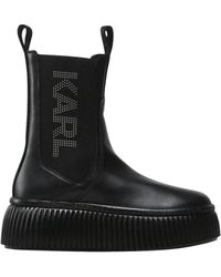 Karl Lagerfeld - Kreeper lo kc logo gore zapato negro - Lyst