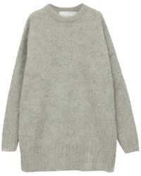 Rodebjer - Truien & Vesten ,Grijs ,Nylon Alpaca Sweater Voor Ontspannen Weekenden - Lyst