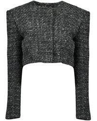 DIESEL - Jassen ,Grijs ,Tweed G-Crop-G Tweed Jas - Lyst