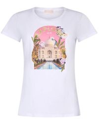 Liu Jo - Katoenen T-Shirt Met Korte Mouwen - Lyst