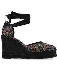 Missoni - Schoenen ,Veelkleurig ,Leer Zigzag Espadrilles Met Sleehak - Lyst