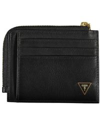 Guess - Rfid leder geldbörse mit reißverschluss - Lyst