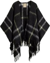 Woolrich - Brushed Alpaca Check Cape - Lyst