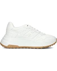 Hogan - Schoenen ,Wit ,Leer Low-Top Sneakers Met Veters - Lyst