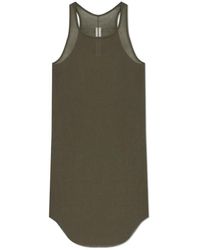 Rick Owens - Tops ,Groen ,Leer Ribgebreide Mouwloze Top - Lyst