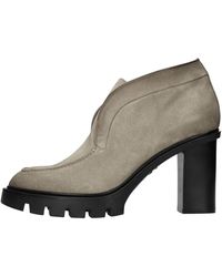 Santoni - Schoenen ,Grijs ,Suède Hadeel Suède Enkellaarsjes - Lyst