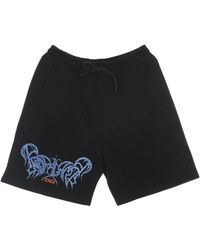 Propaganda - Korte Broeken ,Zwart ,Katoen Zwarte Sweatshorts Elastische Taille Lichtgewicht - Lyst