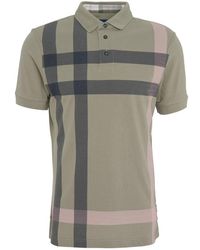 Barbour - Tops ,Groen ,Katoen Tartan Polo Shirt Dusty - Lyst