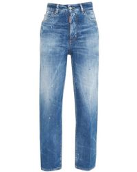 DSquared² - Jeans ,Blauw ,Katoen Blauwe Used Look Jeans 'Boston' - Lyst