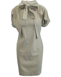 Gucci Wollen Jurk Met Bolero - Naturel