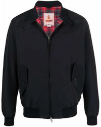 Baracuta - Jassen ,Blauw ,Katoen Jas Met Paraplu-Motief En Raglanmouwen - Lyst