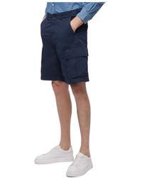 Brooks Brothers - Navy stretch pantaloncini cargo in cotone - Lyst