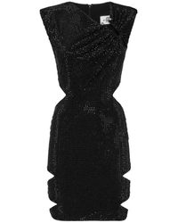 Philipp Plein - Kleedjes ,Zwart ,Polyester Mini Jurk Crystal - Lyst