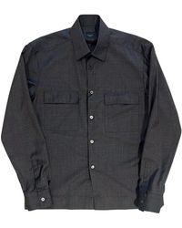 Xacus - Overhemden ,Grijs ,Grijze Regular Overshirt Unfold Lijn - Lyst