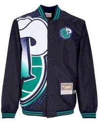 Mitchell & Ness - Jassen ,Veelkleurig ,Nba Big Face Bomber Jacket Zwart - Lyst