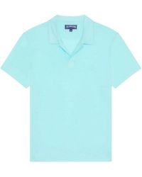 Vilebrequin - Tops ,Blauw ,Linnen Pyramid Polo Shirt - Lyst