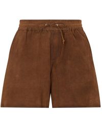 P.A.R.O.S.H. - Suede Shorts - Lyst