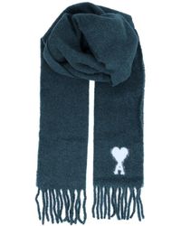 Ami Paris - Accessoires ,Groen ,Wol Ami De Coeur Sjaal - Lyst
