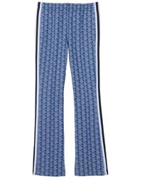 Lacoste - Broeken ,Blauw ,Katoen Flared Monogram Trainingsbroeken - Lyst