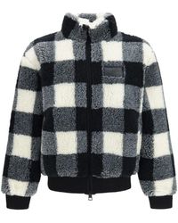 Givenchy - Jassen ,Zwart ,Katoen Checked Fleece Blouson - Lyst