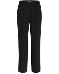 Bruuns Bazaar - Broeken ,Zwart ,Klassieke Pantalon Met Wijde Pijpen - Lyst