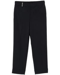 Peserico - Broeken ,Blauw ,Broek Met Riemlussen - Lyst