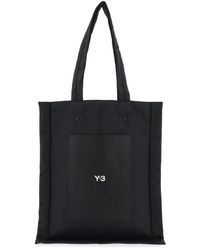 Y-3 - Leder tasche nylon tote bag - Lyst